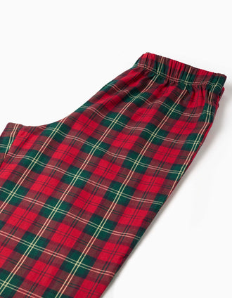 Pijama de flanela comprido com xadrez You&Me para adulto, multicolor