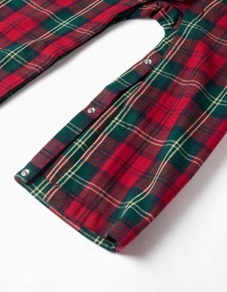 Flannel sleepsuit with check pattern You&Me for babies, multicolour