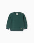 Wool blend jumper B&S for baby boys, dark green/navy blue