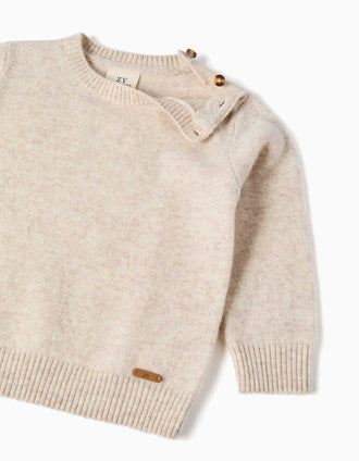 Wool blend jumper You&Me for baby boys, light beige