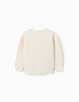 Cárdigan de punto para bebé niña, blanco