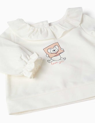 Conjunto cardado Winnie the Pooh para recém-nascida, branco/rosa