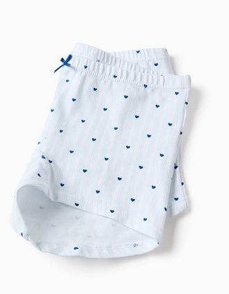 Pack de 4 boxers lisos/estampados para menina, branco/azul/rosa