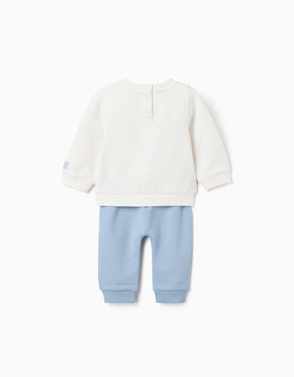 Conjunto cardado Winnie the Pooh para recém-nascido, branco/azul
