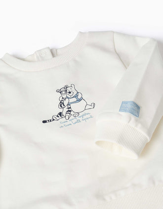 Conjunto cardado Winnie the Pooh para recém-nascido, branco/azul