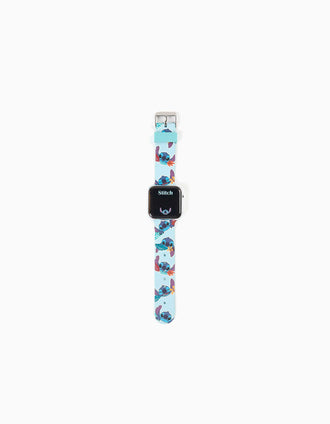 Relógio LED com estampado do Stitch para criança, azul