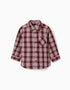 Camisa de manga larga a cuadros You&Me para bebé niño, rojo/beige