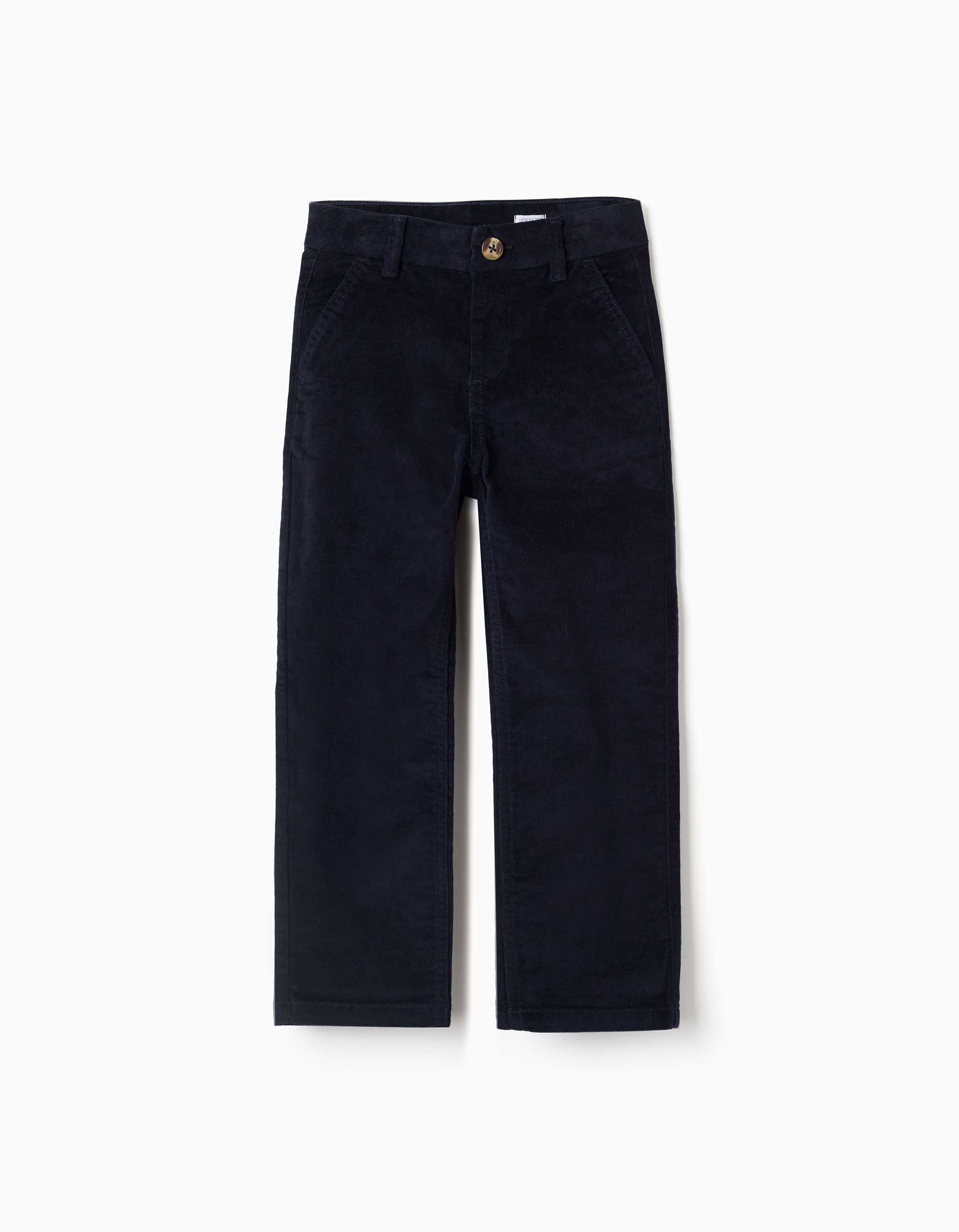 Straight fit corduroy trousers with pockets You&Me for boys, navy blue