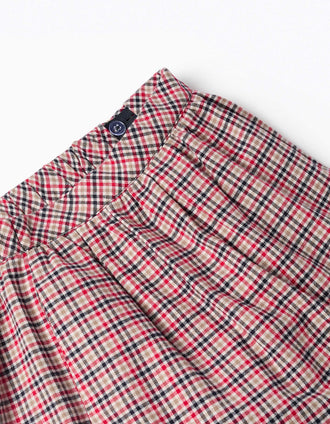 Falda pantalón de sarga a cuadros B&S para niña, multicolor