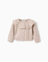 Wool blend cardigan with maxi collar You&Me for baby girls, beige
