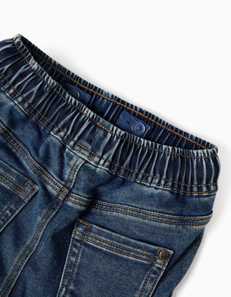 Jean à enfiler avec cordon pour bébé garçon, bleu foncé