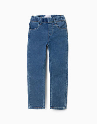 Jegging con 4 bolsillos para niña, azul