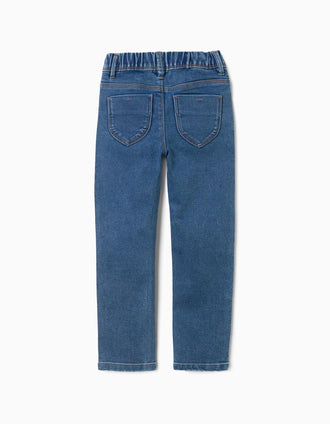 Jegging con 4 bolsillos para niña, azul