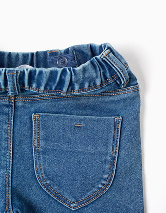 Jegging con 4 bolsillos para niña, azul