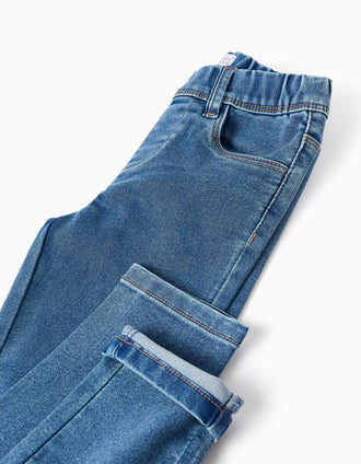 Jegging con 4 bolsillos para niña, azul