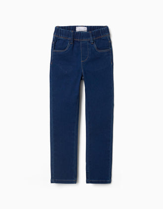 Jegging con 4 bolsillos para niña, azul oscuro