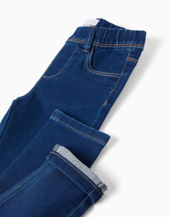 Jegging con 4 bolsillos para niña, azul oscuro
