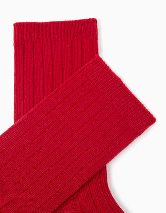 Meias caneladas altas para bebé menino, vermelho