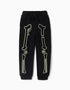 Fleece joggers with glow-in-the-dark print for boys, black