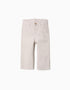 Slim twill chino trousers with pockets for baby boys, light beige