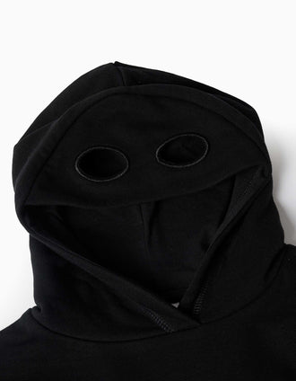 Sweat com capuz e estampado que brilha no escuro para menino, preto