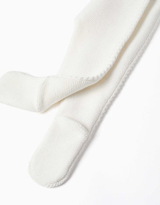 Conjunto de 3 peças em malha de algodão para recém-nascidos, branco