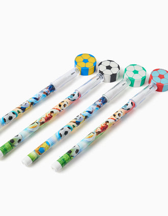 Lápis infinito com borracha bola de futebol para criança, sortido