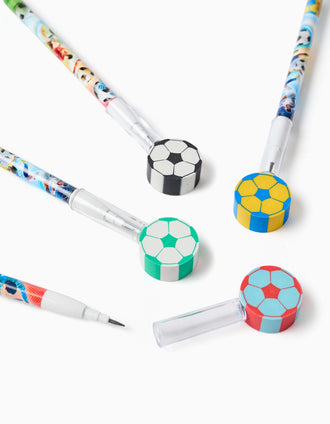 Lápis infinito com borracha bola de futebol para criança, sortido