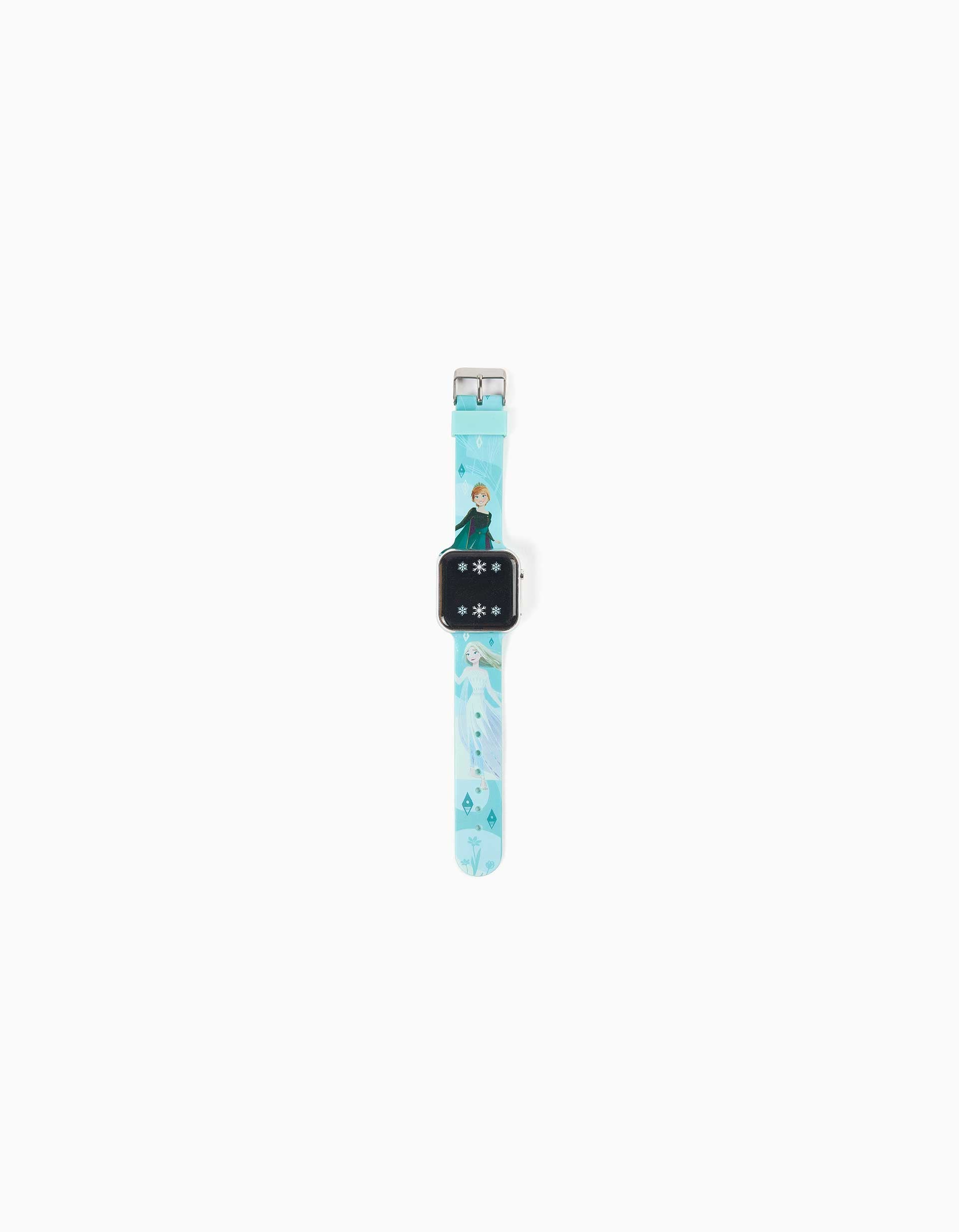 Relógio LED Disney Frozen para criança, azul
