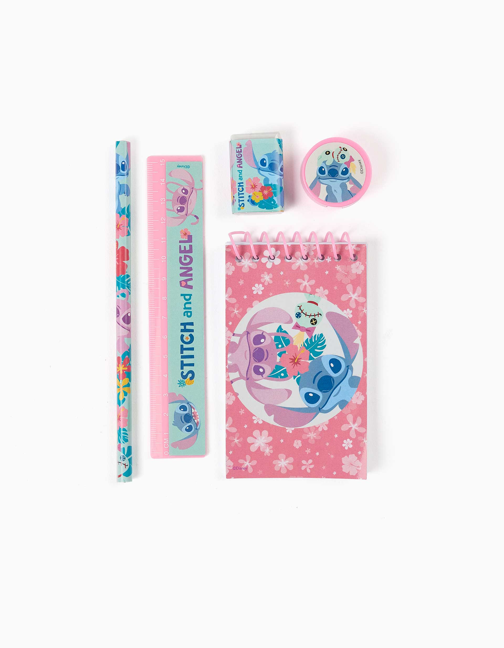 Stationery set Disney Stitch and Angel for girls, 4Y+