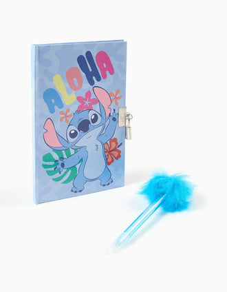 Conjunto de diario y accesorios Stitch para niña 3A+, azul