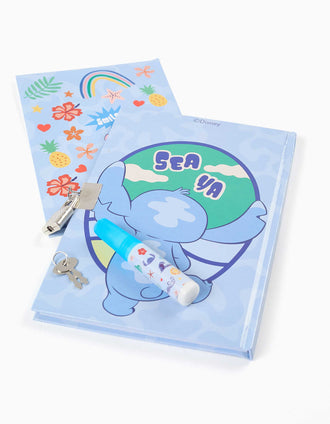 Conjunto de diario y accesorios Stitch para niña 3A+, azul