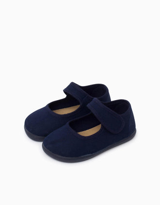 Merceditas Barefoot Pisamonas para bebé y niña, azul oscuro
