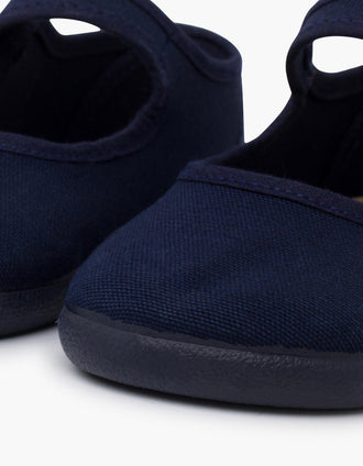 Merceditas Barefoot Pisamonas para bebé y niña, azul oscuro