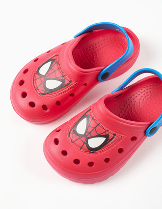 Zuecos de EVA con estampado de Spider-Man para niño, rojo/azul