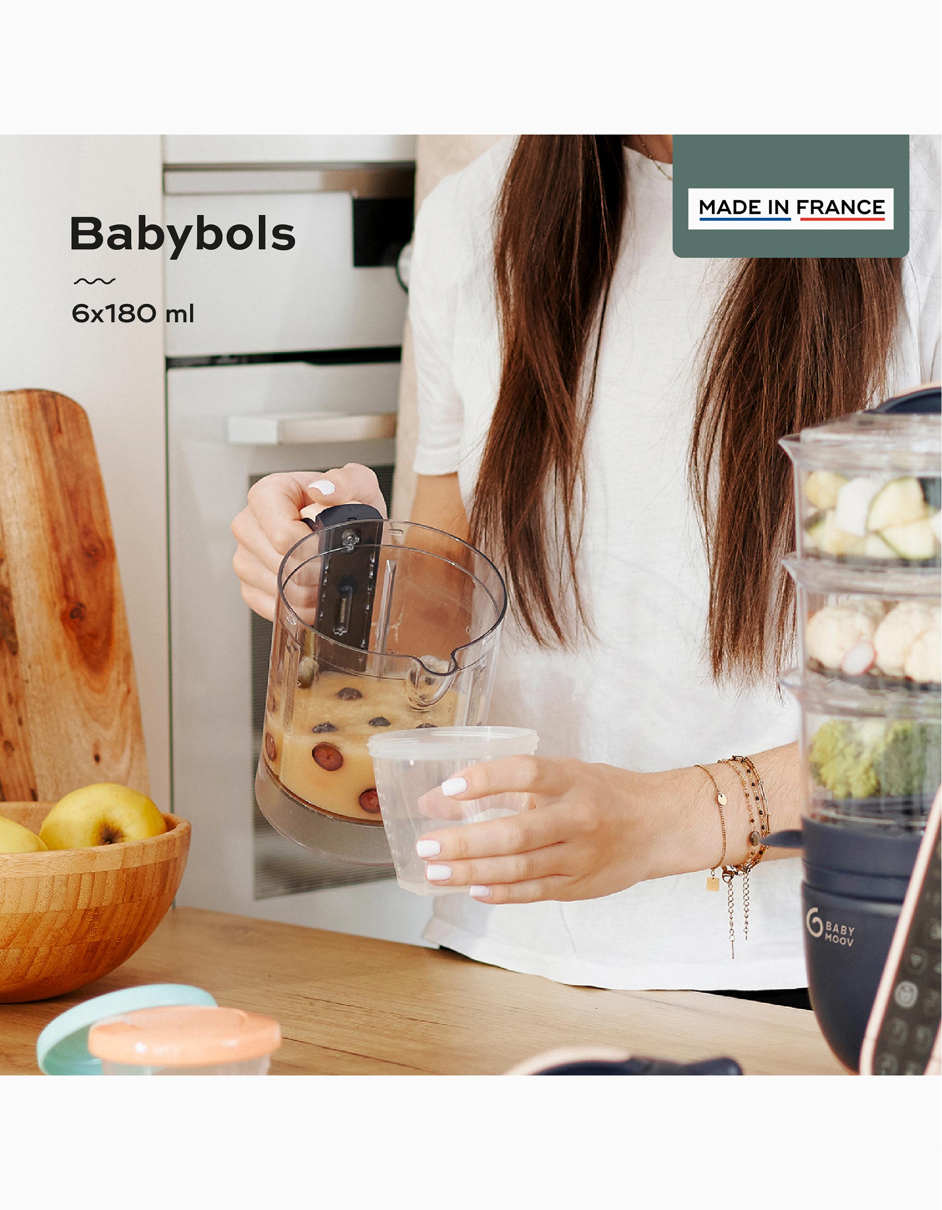 Pack of 6 Containers 180 ml Babymoov