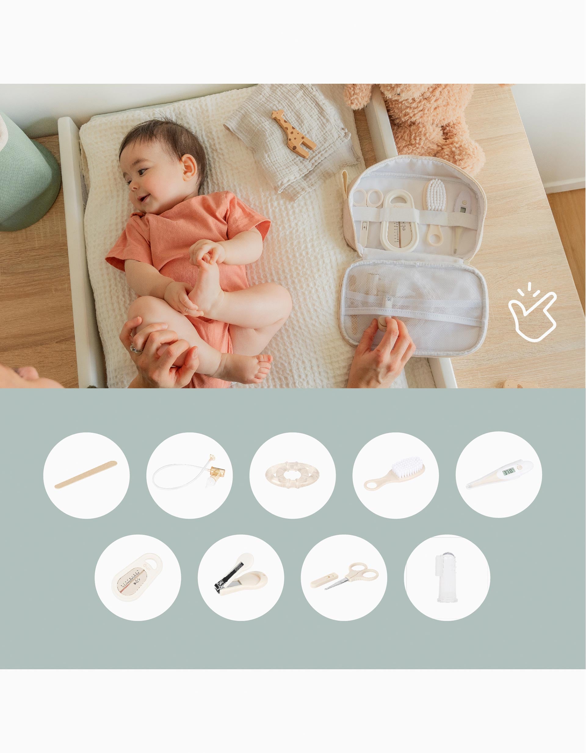 Babymoov Hygiene Set 9pcs, Sand