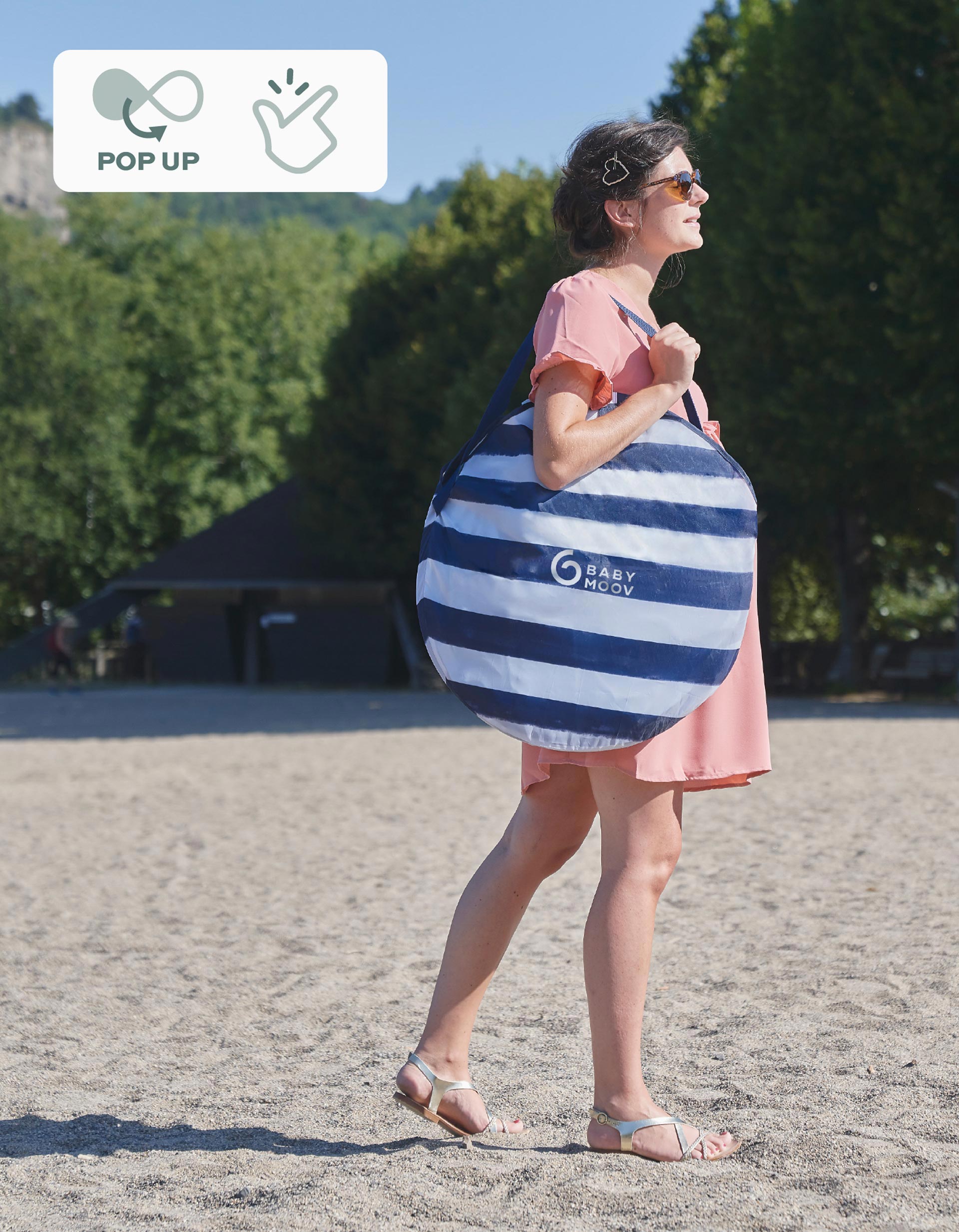 Tenda Anti-UV com Proteção UPF 50+ Babymoov 0M+, Marinho