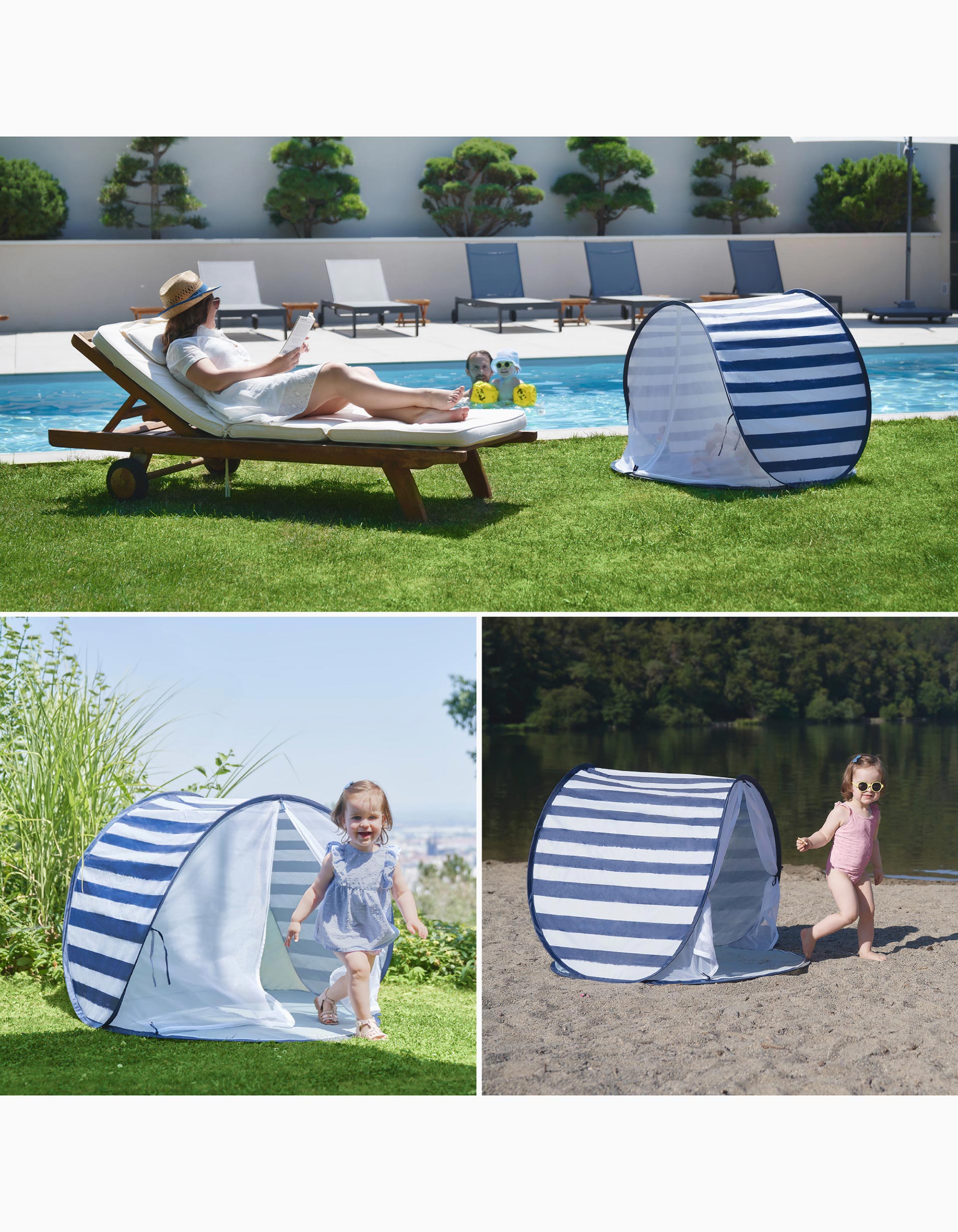 Tenda Anti-UV com Proteção UPF 50+ Babymoov 0M+, Marinho