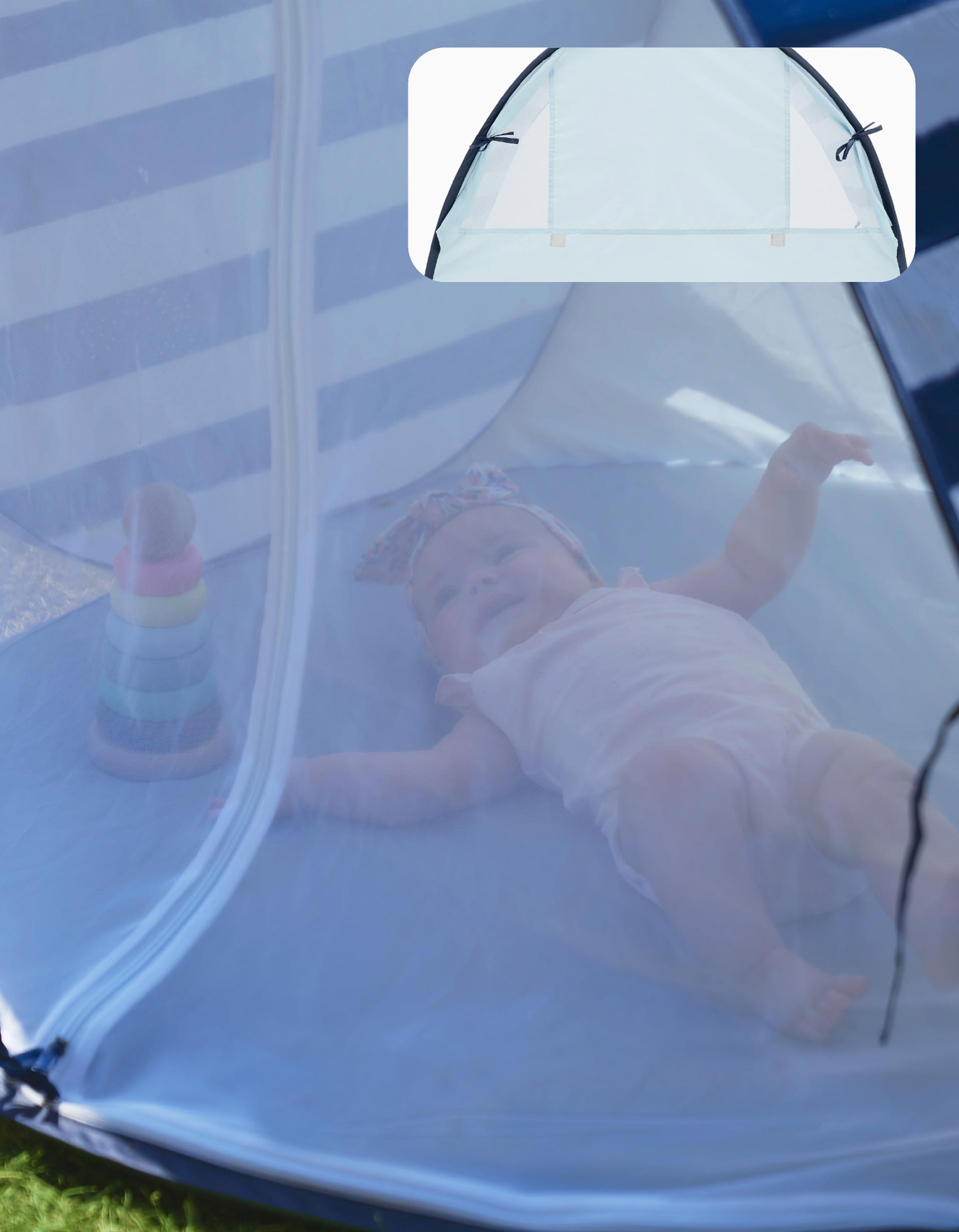 Tenda Anti-UV com Proteção UPF 50+ Babymoov 0M+, Marinho