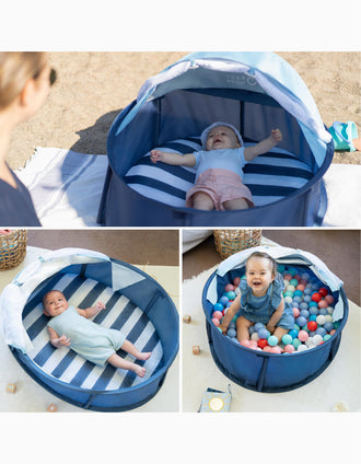 2-in-1 Anti-UV Tent and Playpen Babymoov 0M+, Navy