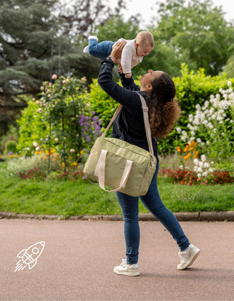 Sac à Langer avec Matelas à Langer Portable Bowling Badabulle, Olive
