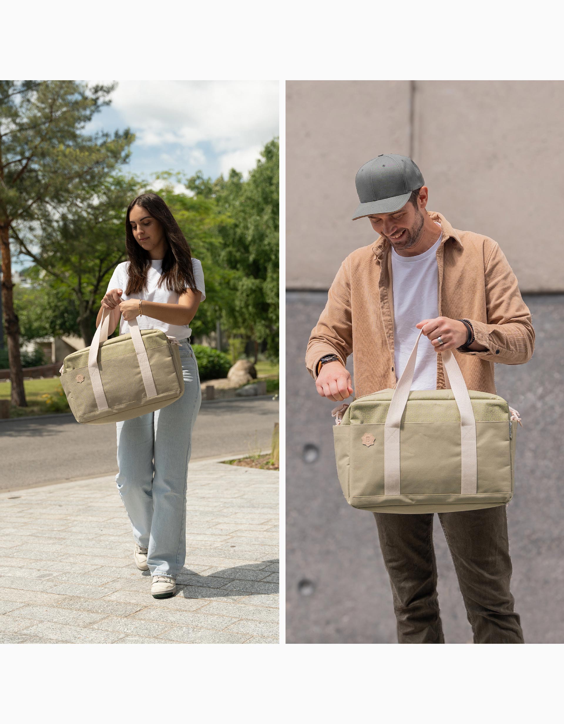 Nappy Bag with Portable Changing Mat Bowling Badabulle, Olive