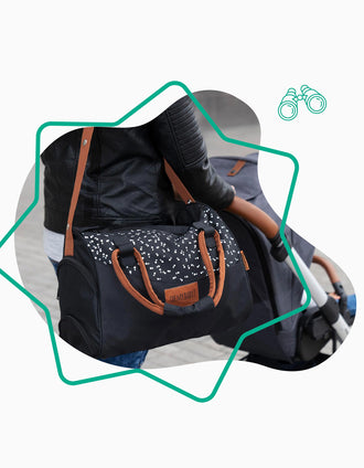 Bolso Cambiador con Colchoneta Portátil Pocketstyle Badabulle, Negro