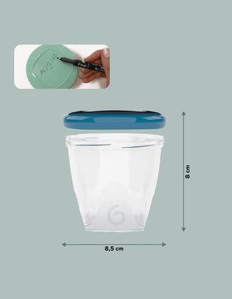 Pack de 6 Recipientes de 250 Ml Babymoov