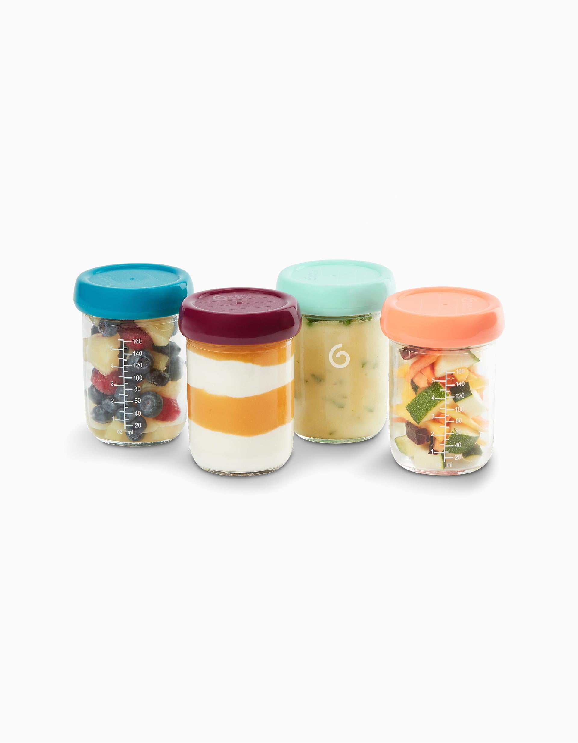 Pack of 4 Glass Containers 220 ml Babymoov
