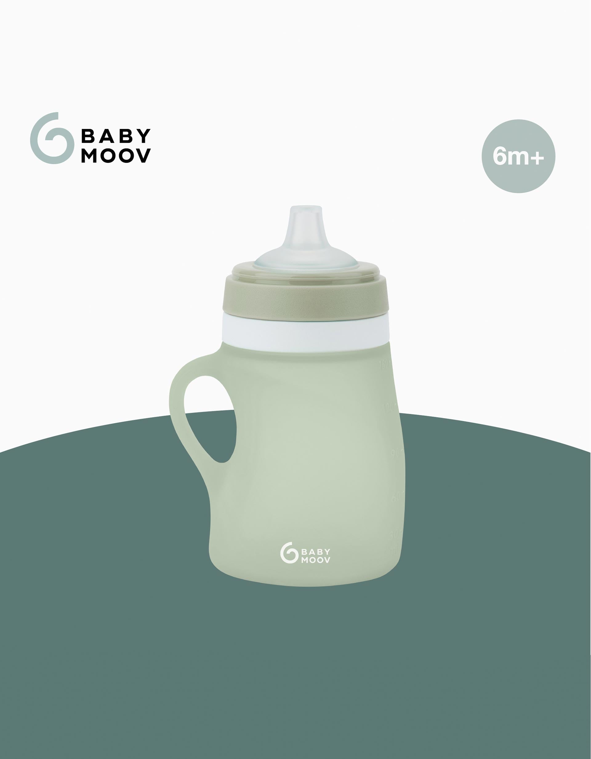 Biberón Ergonómico de Silicona 150 Ml Babymoov, 6M+
