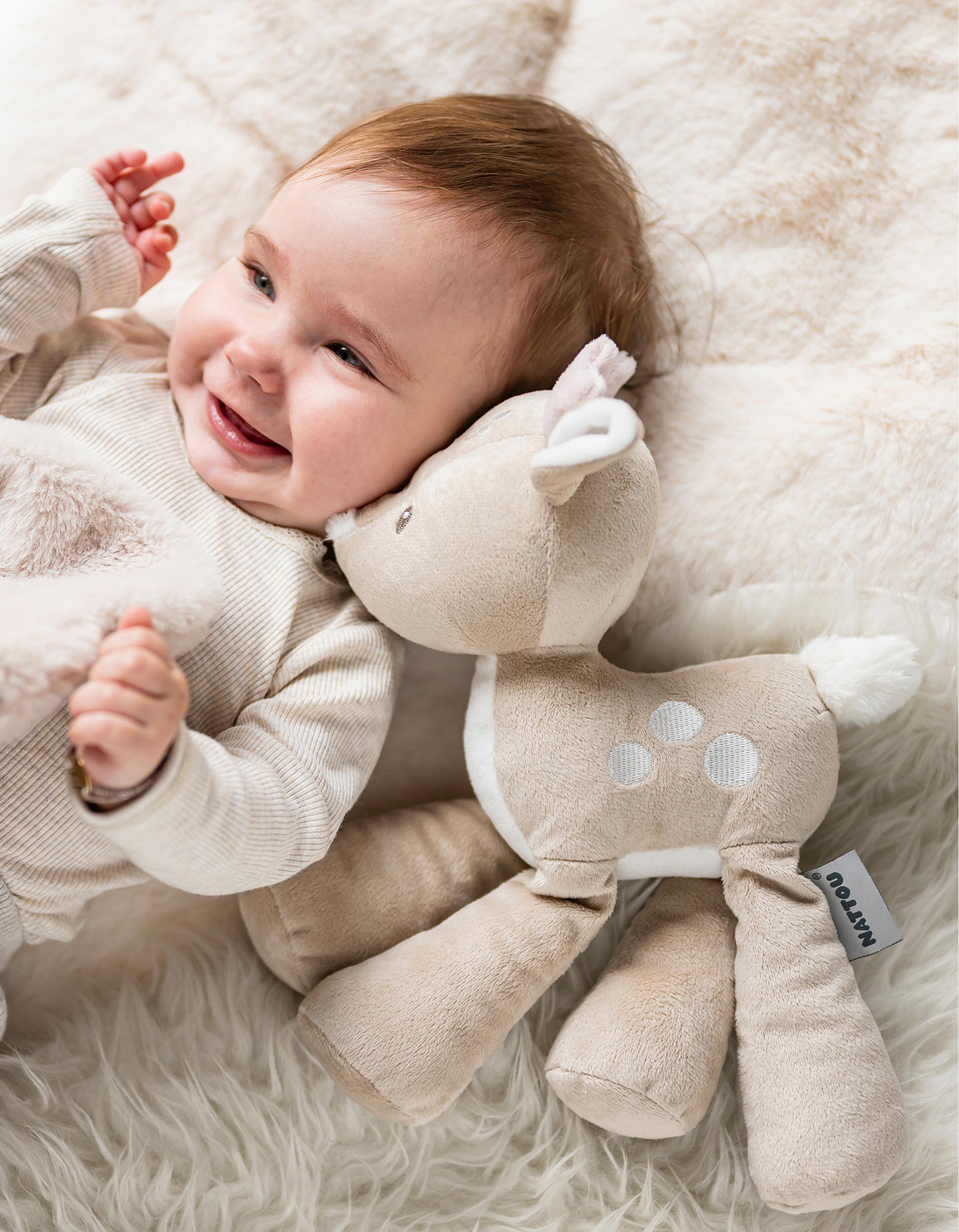 Peluche Veado 30 cm Nattou 0M+, Bege