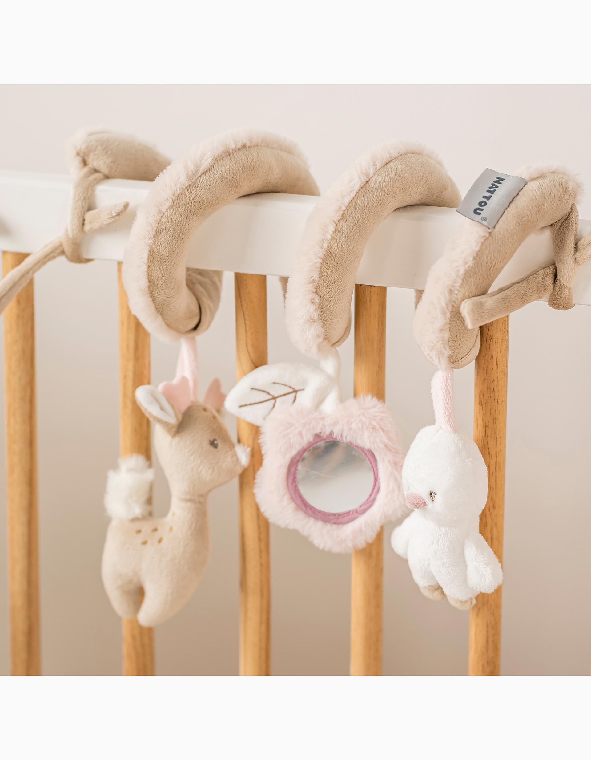 Espiral de Atividades 28 cm Nattou 0M+, Bege