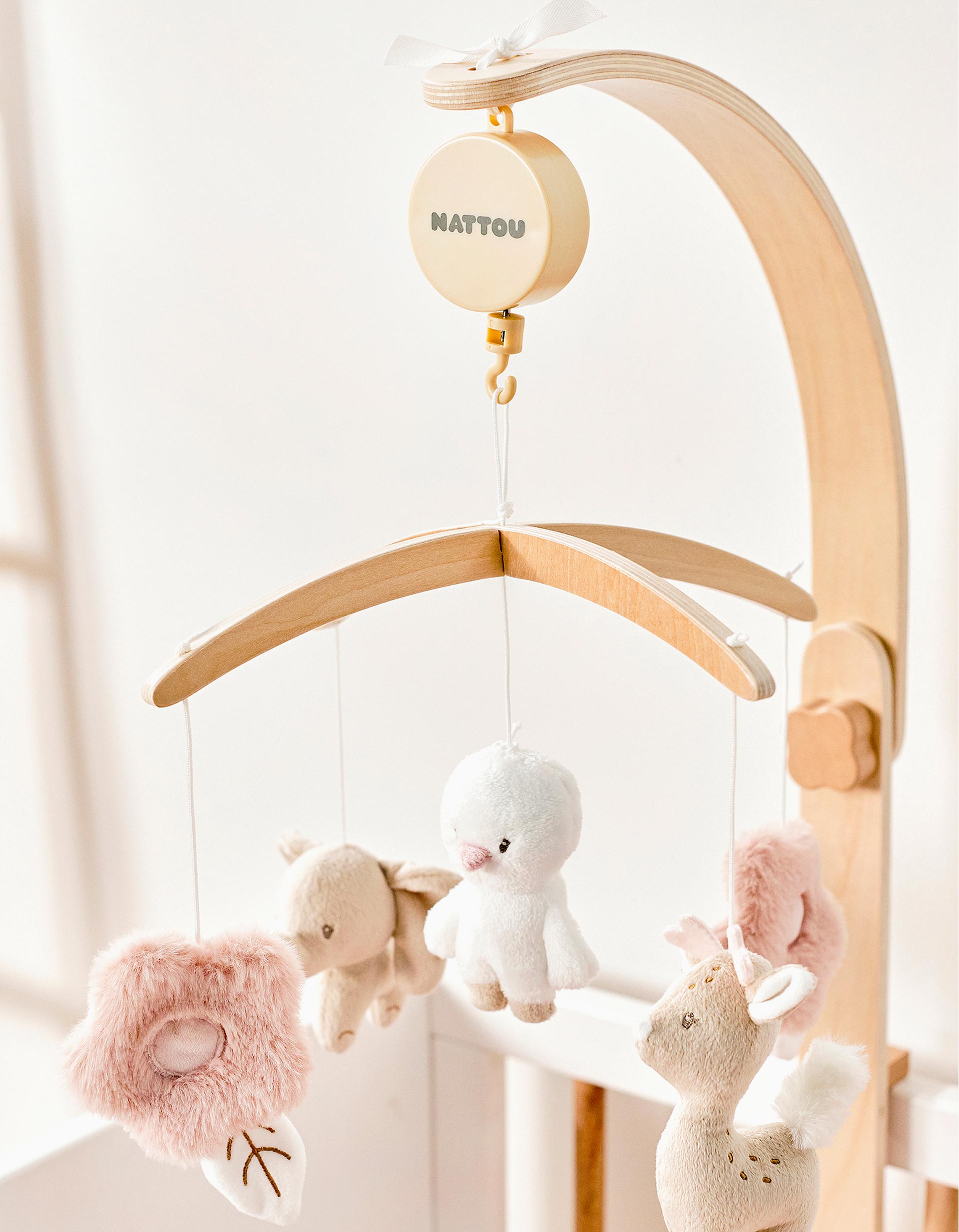 Wooden Crib Music Mobile Nattou 0M+